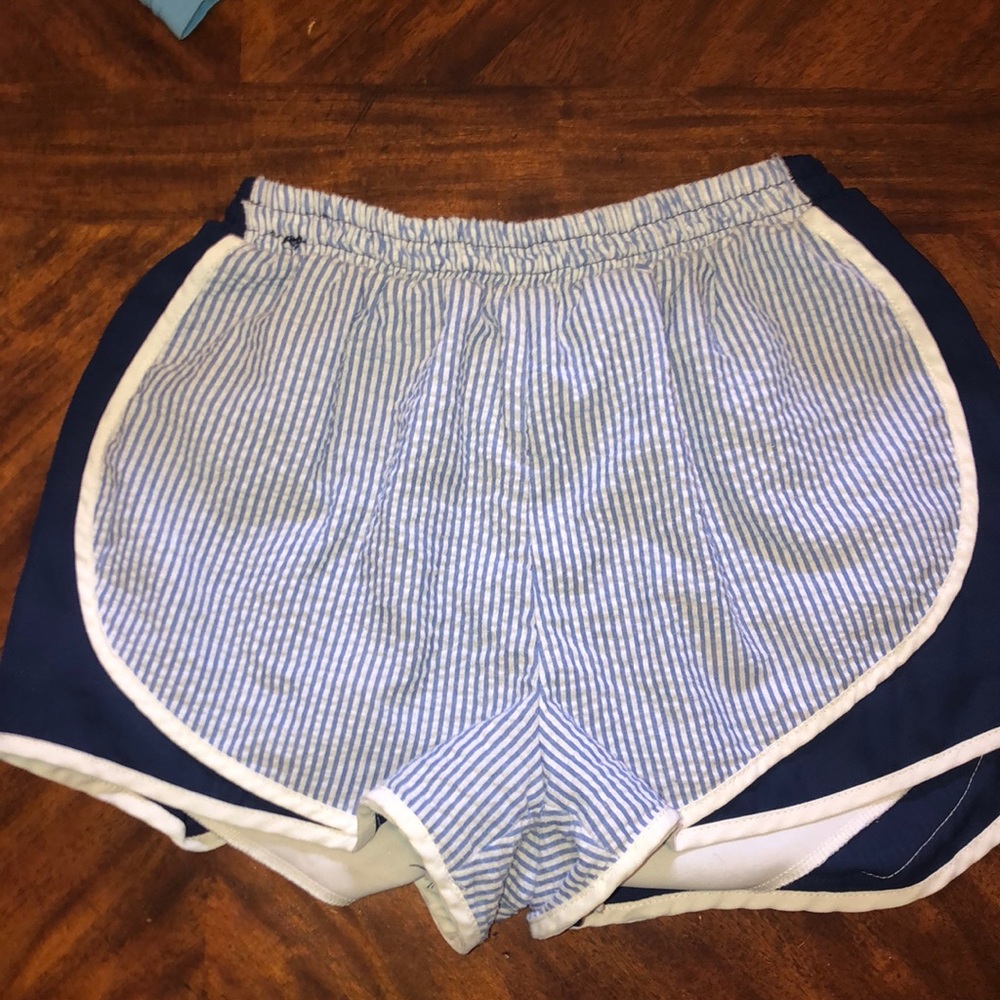 Blue Peach Love Seersucker Shorts